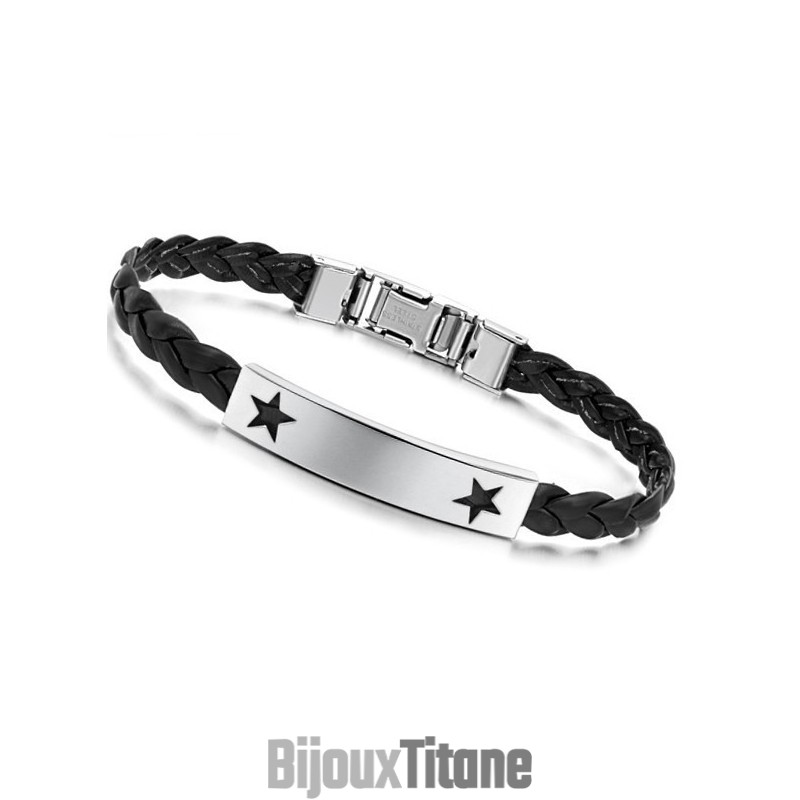 Bracelet En Cuir Titane En Forme D'Étoile Pour Femme, De Réputation Fiable Bracelet En Cuir Titane En Forme D'Étoile Pour Femme, De Réputation Fiable
