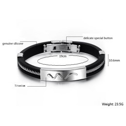 Bracelet En Cuir Titane Viper De Réputation Fiable