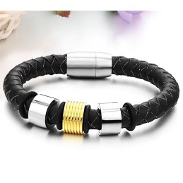 Bracelet En Cuir Et Titane Pour Femme, De Qualité Stable