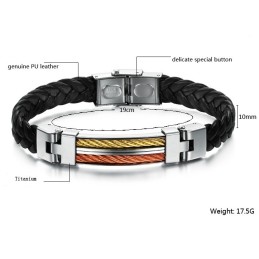 Bracelet En Cuir Titane De Qualité Et De Quantité Garanties