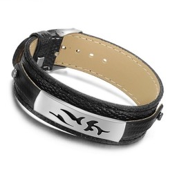 Bracelet En Titane Noir Et Polyuréthane De Qualité Fiable