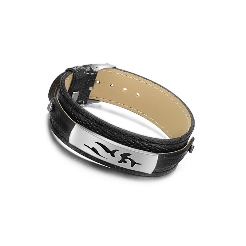 Bracelet En Titane Noir Et Polyuréthane De Qualité Fiable