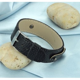 Bracelet En Titane Noir Et Polyuréthane De Qualité Fiable