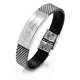 Bracelet En Cuir Titane Pour Homme, Durable Et Résistant