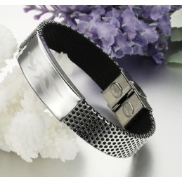 Bracelet En Cuir Titane Pour Homme, Durable Et Résistant