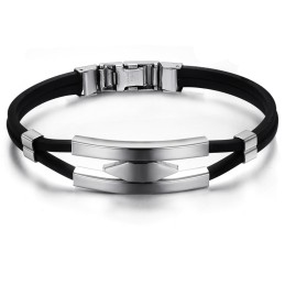 Bracelet En Silicone Et Titane De Haute Qualité