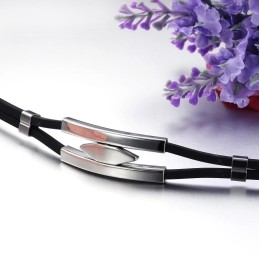 Bracelet En Silicone Et Titane De Haute Qualité