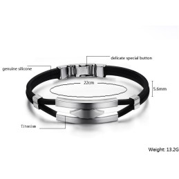 Bracelet En Silicone Et Titane De Haute Qualité