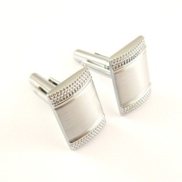 Boutons De Manchette Oblongs Convexes En Titane Tendance