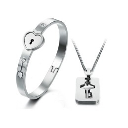 Bracelet Jonc En Titane Avec Fermoir À Grande Variété Pour Les Amoureux