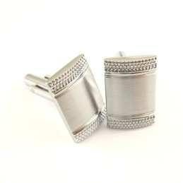 Boutons De Manchette Oblongs Convexes En Titane Tendance