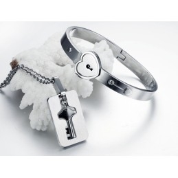 Bracelet Jonc En Titane Avec Fermoir À Grande Variété Pour Les Amoureux