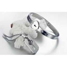 Bracelet Jonc En Titane Avec Fermoir À Grande Variété Pour Les Amoureux