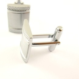 Boutons De Manchette Oblongs Convexes En Titane Tendance