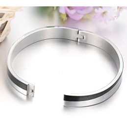 Bracelet En Titane De Qualité Stable Pour Amoureux Avec Strass