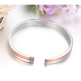 Bracelet En Titane De Qualité Stable Pour Amoureux Avec Strass