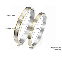 Bracelet En Titane De Qualité Stable Et Durable Pour Les Amoureux