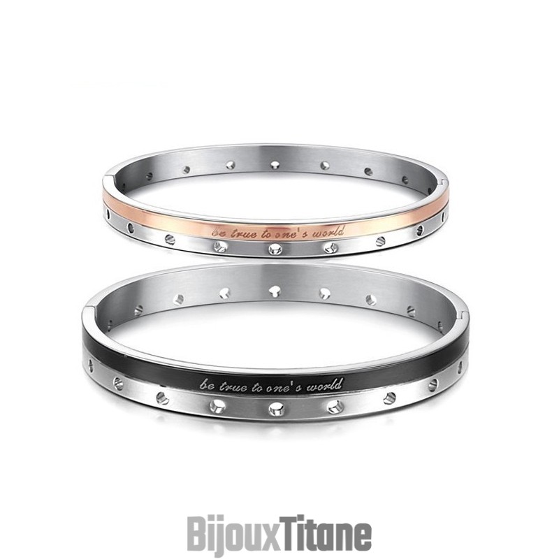 Bracelet En Titane Complet Pour Amoureux Bracelet En Titane Complet Pour Amoureux