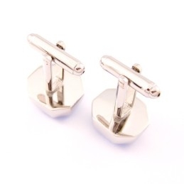 Boutons De Manchette Tendance En Titane Avec Opale Bleue