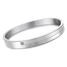 Bracelet En Titane Concis D'Excellente Qualité Pour Amoureux Avec Strass