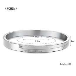 Bracelet En Titane Concis D'Excellente Qualité Pour Amoureux Avec Strass