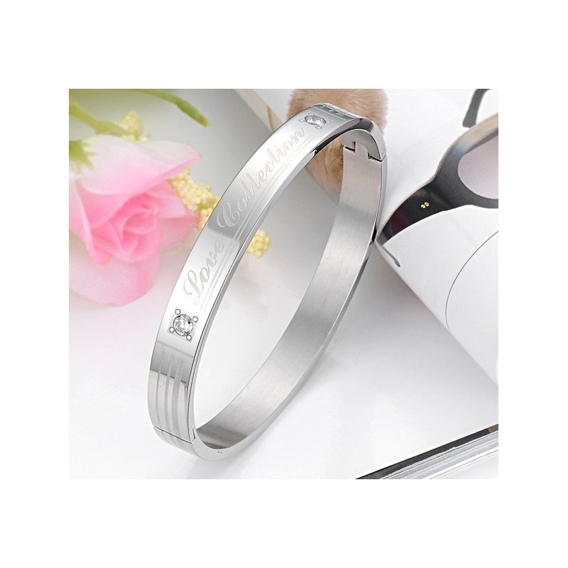 Bracelet En Titane Avec Strass Pour Amoureux, Qualité Et Quantité Garanties Bracelet En Titane Avec Strass Pour Amoureux, Qualité Et Quantité Garanties