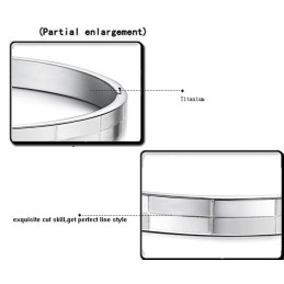 Bracelet Jonc En Titane À Grille Large Pour Amoureux