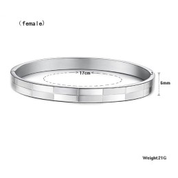 Bracelet Jonc En Titane À Grille Large Pour Amoureux