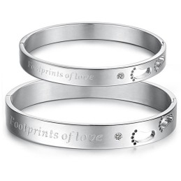 Bracelet En Titane D'Excellente Qualité Pour Amoureux Avec Strass