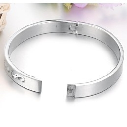 Bracelet En Titane D'Excellente Qualité Pour Amoureux Avec Strass