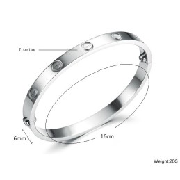 Bracelet Jonc Classique En Titane Pour Femme D'Excellente Qualité
