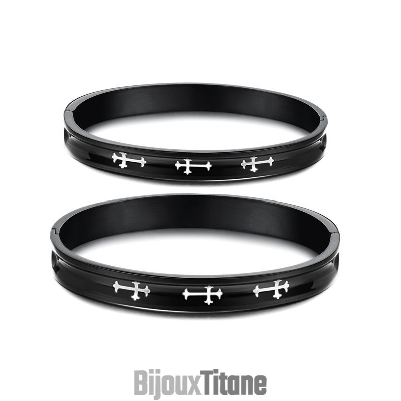 Bracelet Jonc Croisé En Titane Durable Pour Les Amoureux Bracelet Jonc Croisé En Titane Durable Pour Les Amoureux