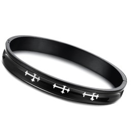 Bracelet Jonc Croisé En Titane Durable Pour Les Amoureux