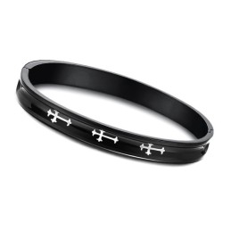 Bracelet Jonc Croisé En Titane Durable Pour Les Amoureux