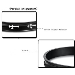 Bracelet Jonc Croisé En Titane Durable Pour Les Amoureux