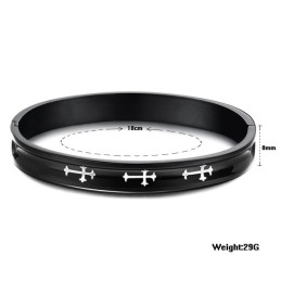 Bracelet Jonc Croisé En Titane Durable Pour Les Amoureux