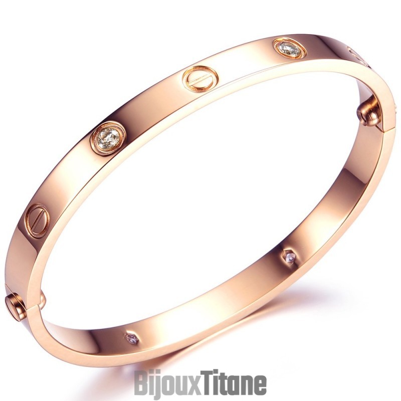 Bracelet Jonc En Titane Avec Strass Pour Femme Bracelet Jonc En Titane Avec Strass Pour Femme