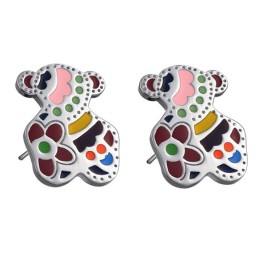 Boucles D'Oreilles En Titane En Forme D'Ours Pour Femme, De Qualité Stable