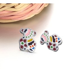 Boucles D'Oreilles En Titane En Forme D'Ours Pour Femme, De Qualité Stable