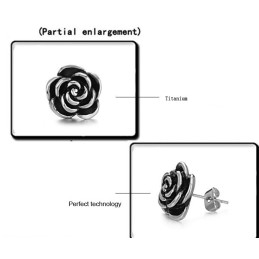 Boucles D'Oreilles En Titane En Forme De Fleur Pour Femme De Haute Qualité