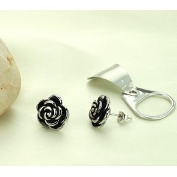 Boucles D'Oreilles En Titane En Forme De Fleur Pour Femme De Haute Qualité