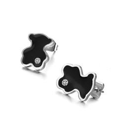 Boucles D'Oreilles En Titane En Forme D'Ours Pour Femme, De Renommée Mondiale, Avec Diamants