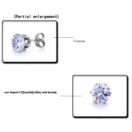 Boucles D'Oreilles En Titane De Qualité Supérieure Avec Diamant