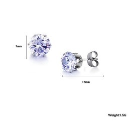 Boucles D'Oreilles En Titane De Qualité Supérieure Avec Diamant