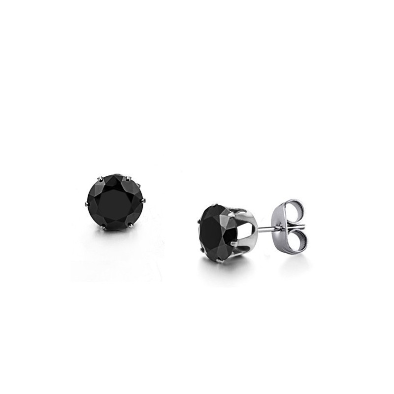 Boucles D'Oreilles En Titane Noir Pour Homme De Haute Qualité Avec Diamant Boucles D'Oreilles En Titane Noir Pour Homme De Haute Qualité Avec Diamant
