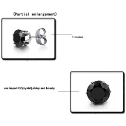 Boucles D'Oreilles En Titane Noir Pour Homme De Haute Qualité Avec Diamant