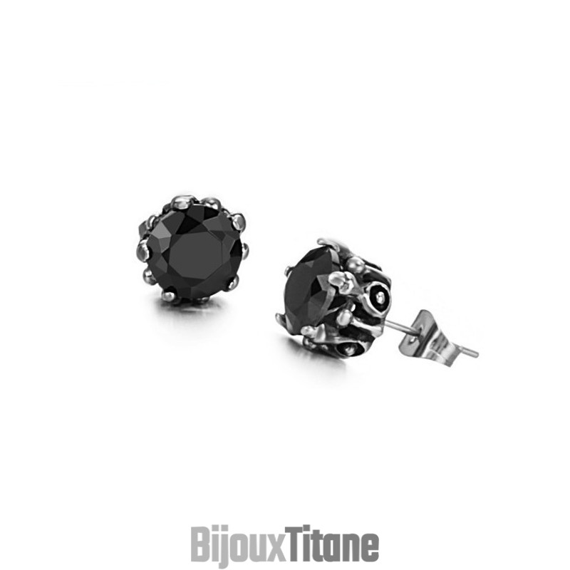 Boucles D'Oreilles En Titane Noir Avec Diamants, De Réputation Fiable Boucles D'Oreilles En Titane Noir Avec Diamants, De Réputation Fiable