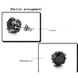 Boucles D'Oreilles En Titane Noir Avec Diamants, De Réputation Fiable
