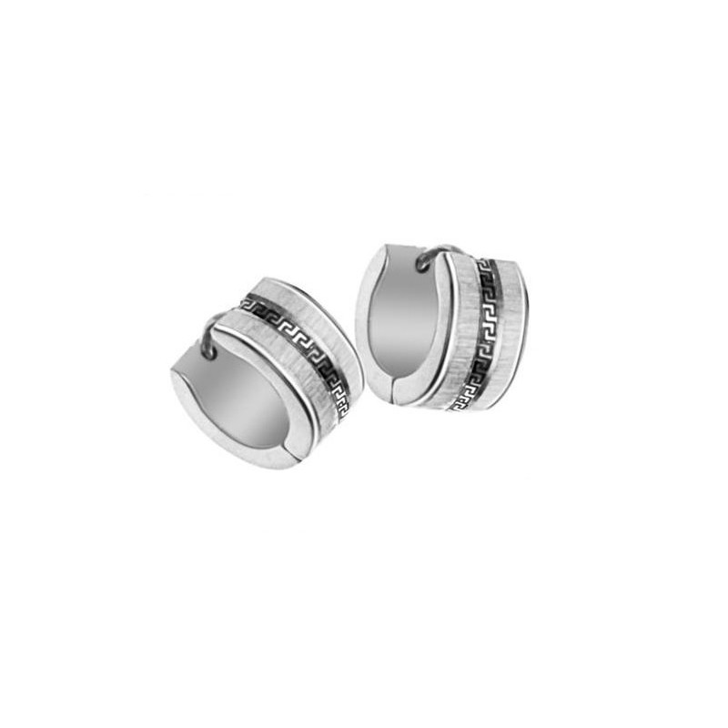 Boucles D'Oreilles En Titane À Motif Mural Pour Femme