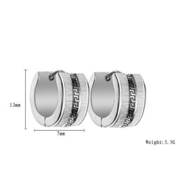 Boucles D'Oreilles En Titane À Motif Mural Pour Femme